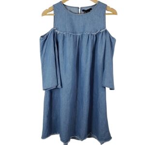 Robert Louis Women's Cold Shoulder Chambray Dress